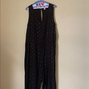 Black silver faded polka dot jumpsuit.